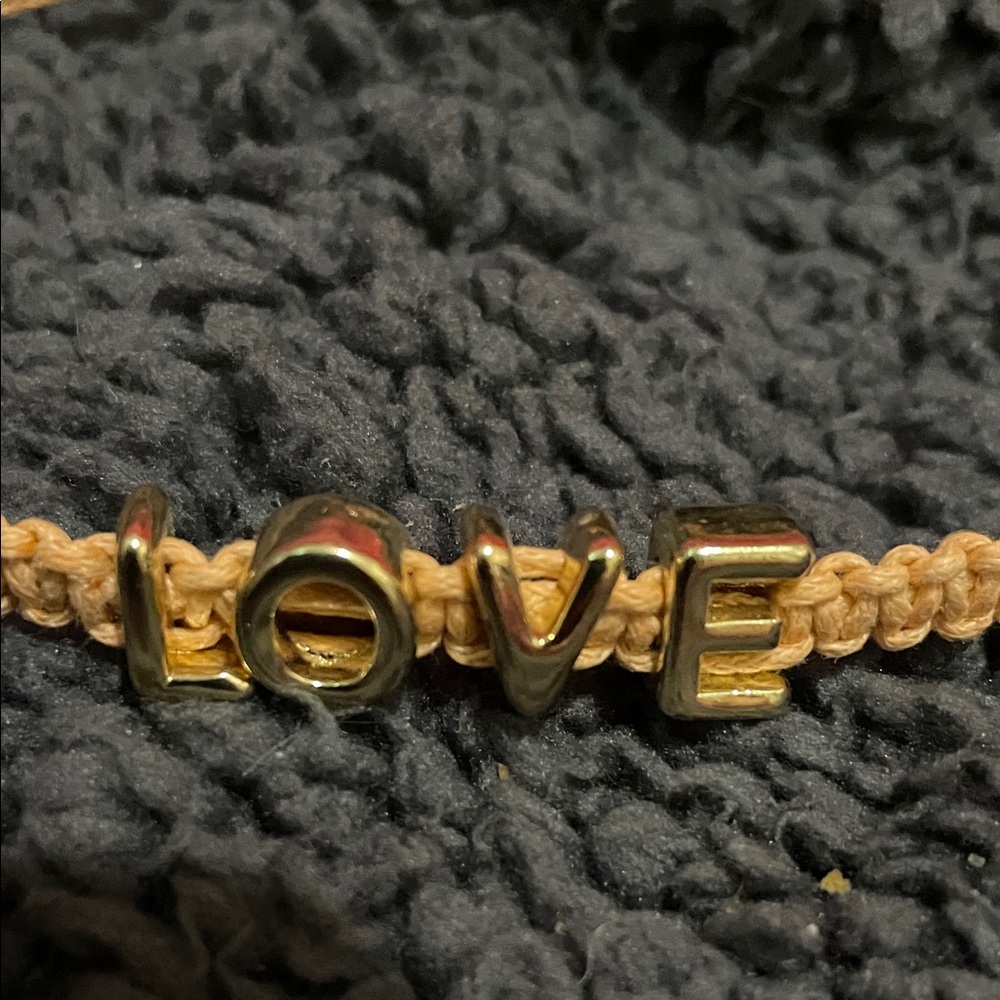 Hand Crafted Gold 'LOVE' Bracelet - Picture 3 of 8